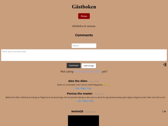 gastbok screenshot