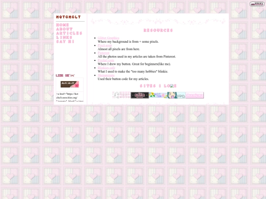 links screenshot