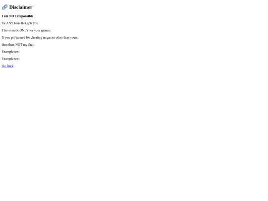 Old/disclaimer screenshot
