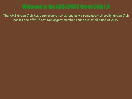 AHSgreenclub screenshot