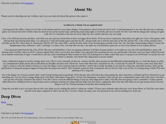 AboutMe screenshot