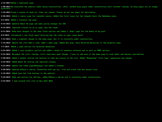 log screenshot
