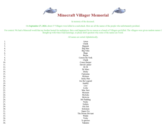 newsflash/misc/memorial screenshot