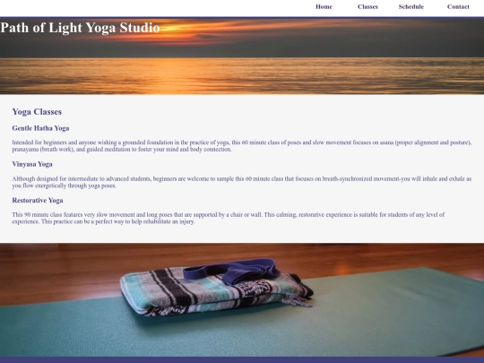 classes screenshot