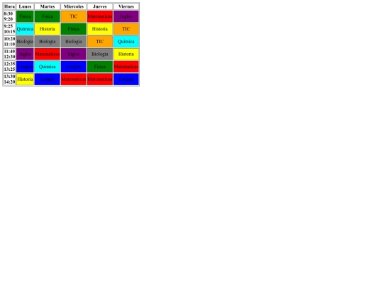 horario screenshot