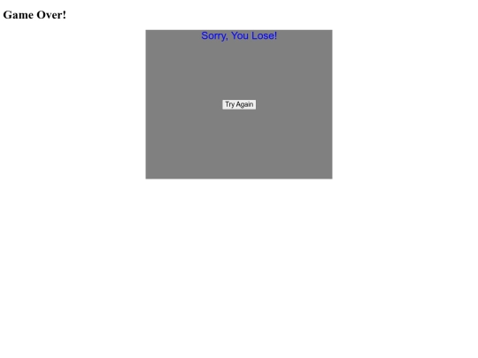Games/Pong/Single Player/ponggameover screenshot