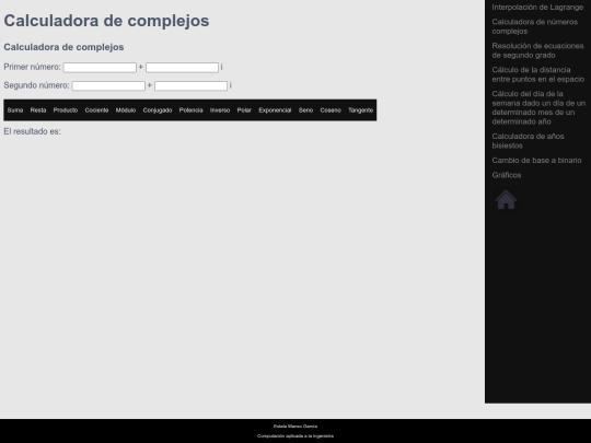 calculadoraCmplx screenshot