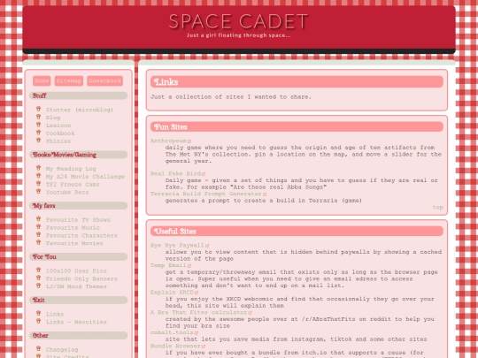 links screenshot