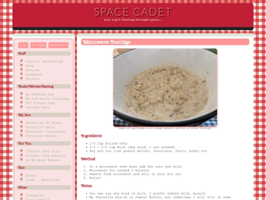 recipes/microwaveporridge screenshot