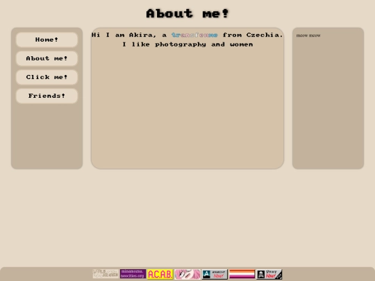 aboutme screenshot