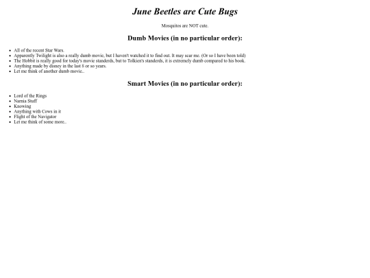 Bugs screenshot
