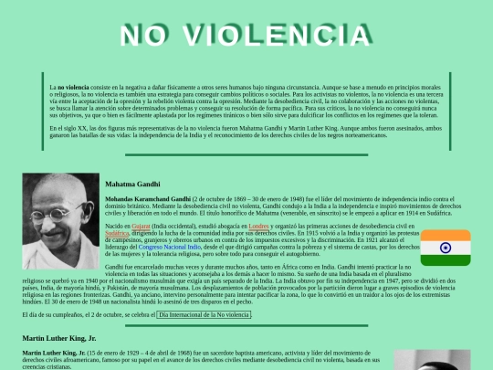 No violencia/noviolencia screenshot