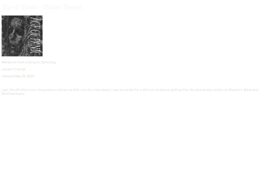 CDs Page/CDs/BladesDrawn screenshot