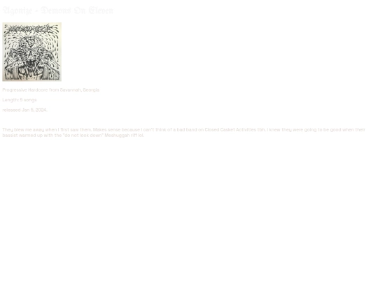 CDs Page/CDs/DemonsOnEleven screenshot