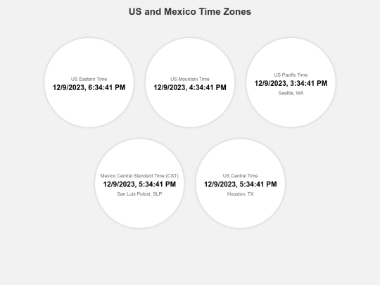 timezones screenshot