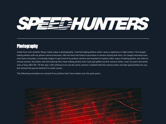 Photography screenshot