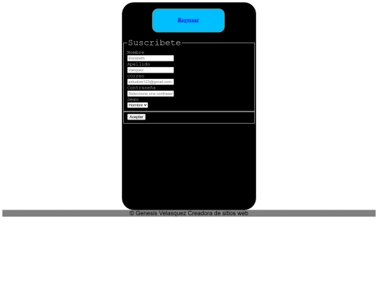 menu/Suscribete screenshot