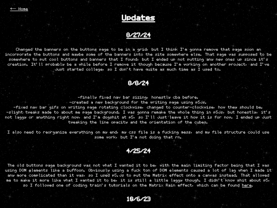 updates screenshot