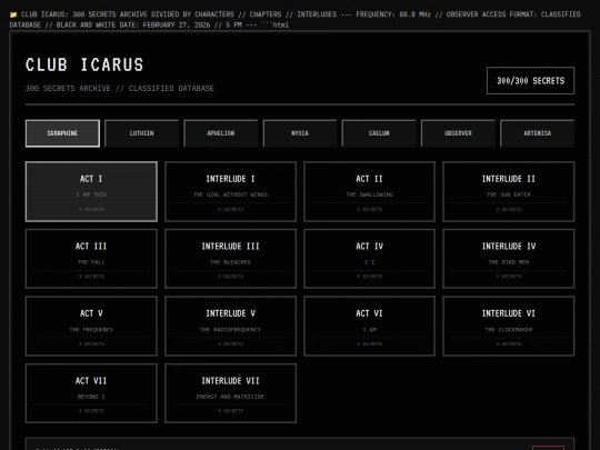 CLUB_1CARUS_SECRETS screenshot
