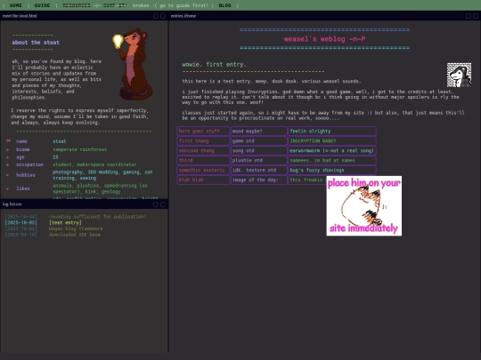weblog screenshot