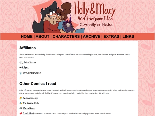 links screenshot