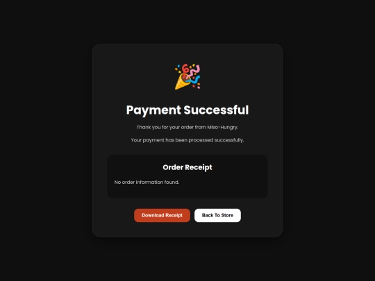 Miso-Hungry/success screenshot