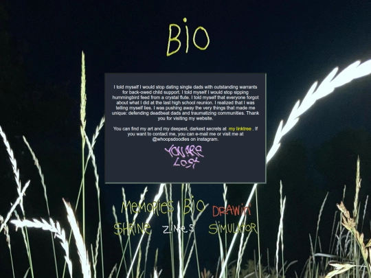 bio screenshot