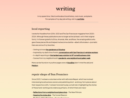 writing screenshot