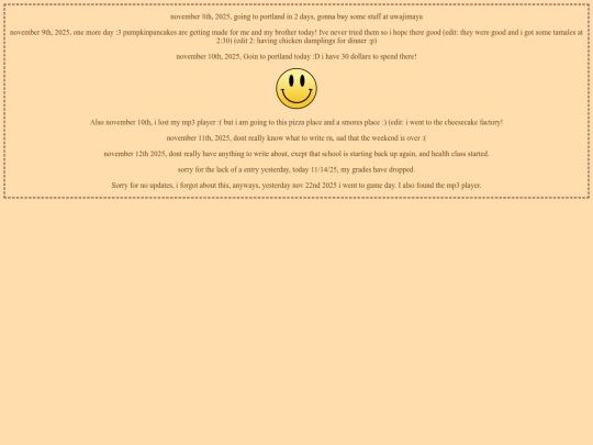 diary screenshot