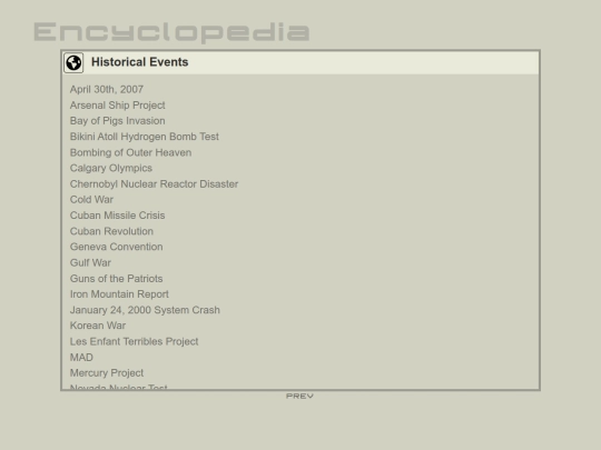 encyclopedia/events screenshot