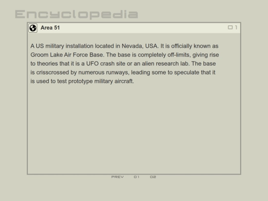 encyclopedia/locations/Area_51 screenshot