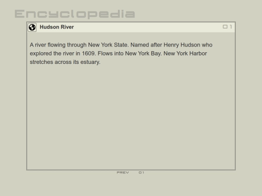encyclopedia/locations/Hudson_River screenshot