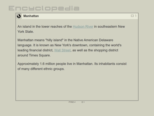 encyclopedia/locations/Manhattan screenshot