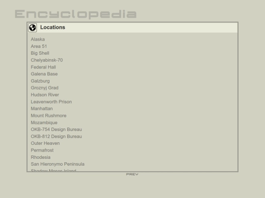 encyclopedia/locations screenshot