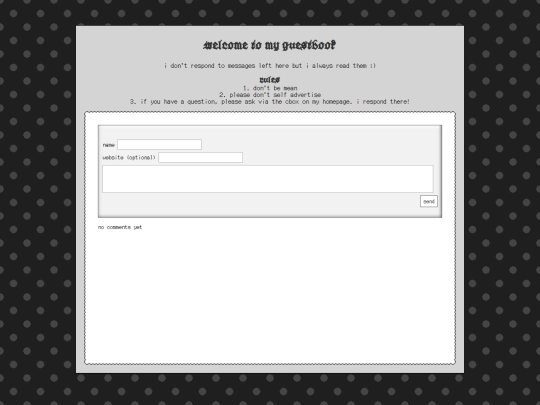 guestbook screenshot