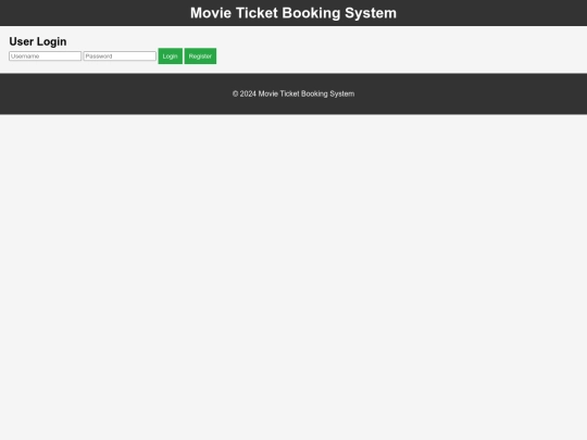 movie ticket booking screenshot