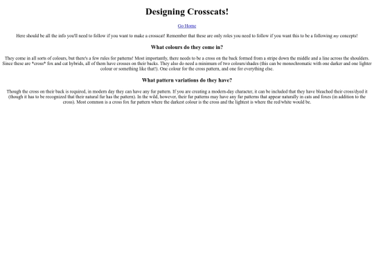 Crosscats/design screenshot