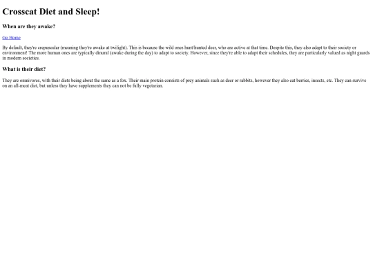 Crosscats/dietsleep screenshot