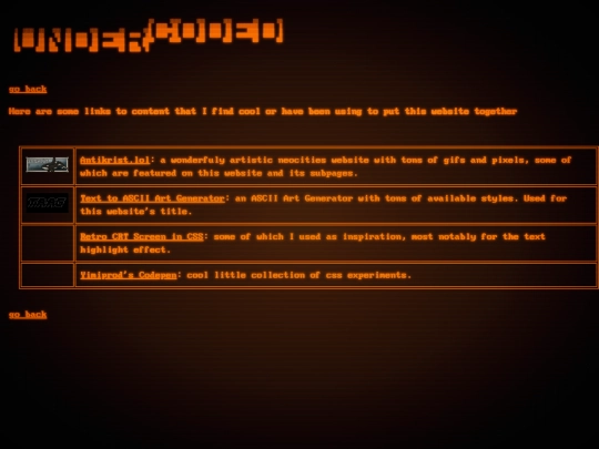 links screenshot