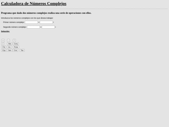 calculadoracomplejos screenshot