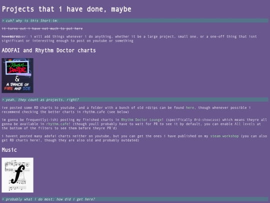 projects screenshot