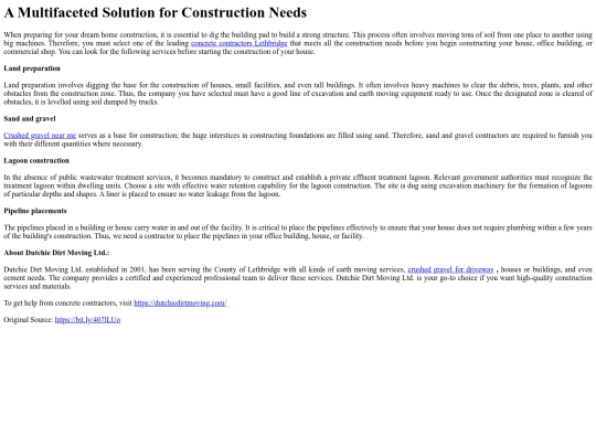 AMultifacetedSolutionforConstructionNeeds screenshot