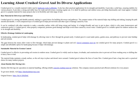 LearningAboutCrushedGravelAndItsDiverseApplications screenshot