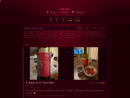 log screenshot