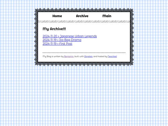 blog/archive screenshot
