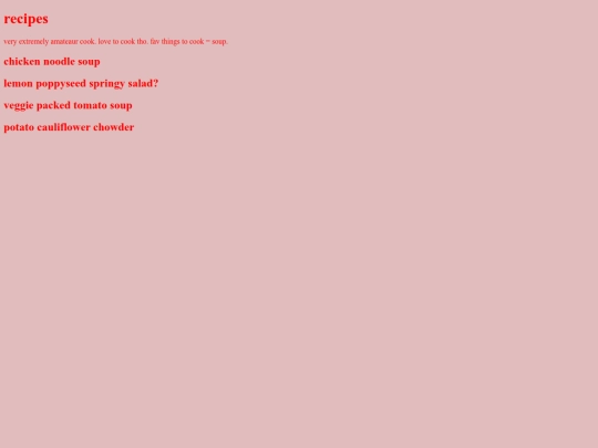 pages/recipes screenshot