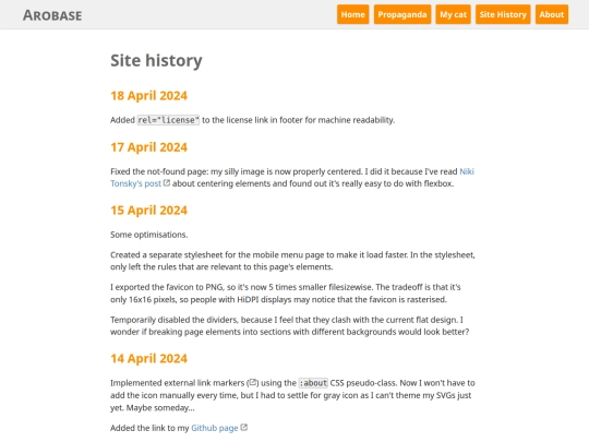 site-history screenshot