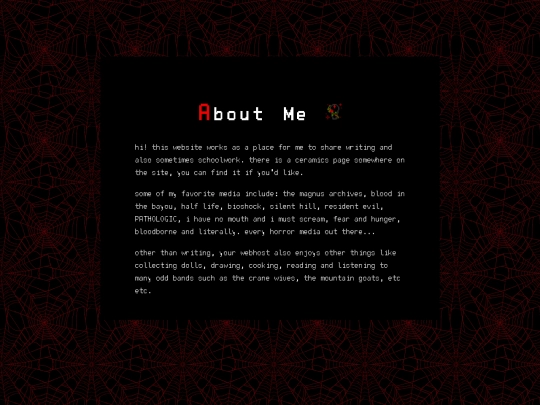 pages/aboutme screenshot