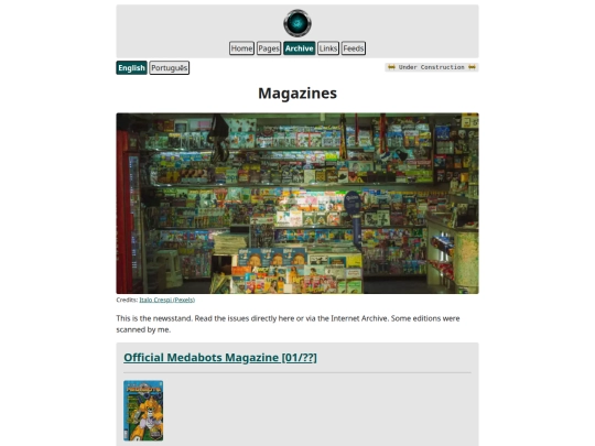 archive/magazines screenshot