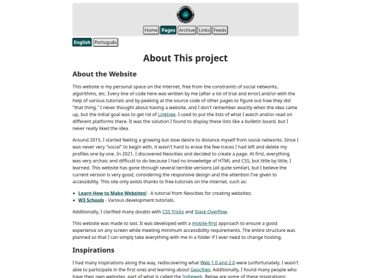 pages/about screenshot